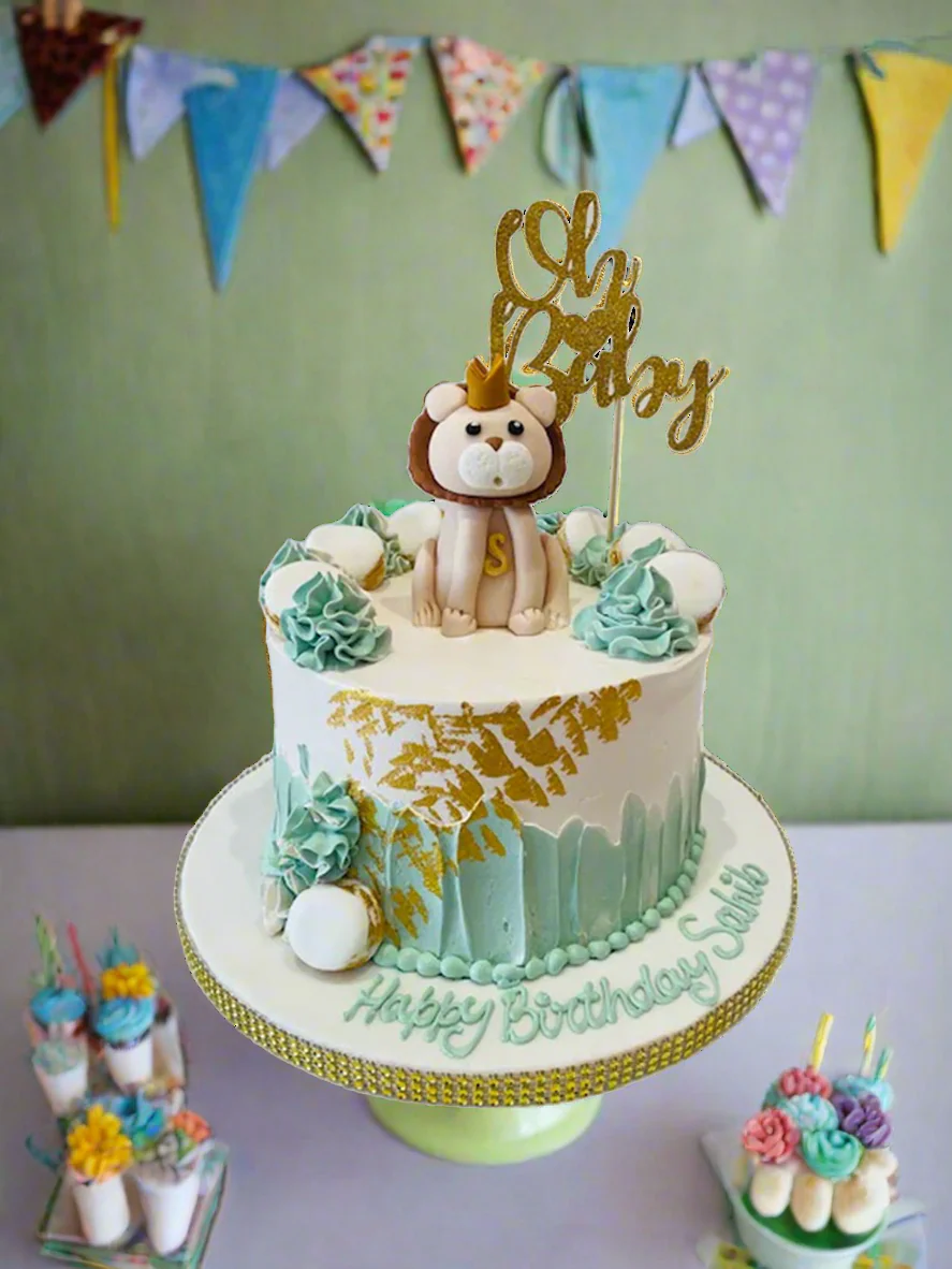 Oh Baby Animal Birthday Cake