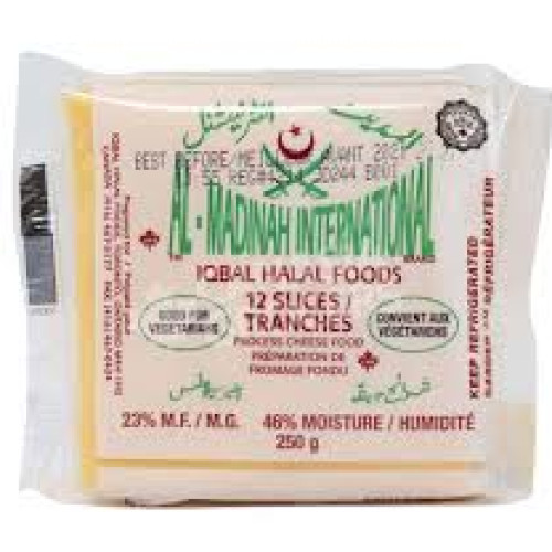 Al Madina Halal Cheddar Cheese Slices 12 pcs